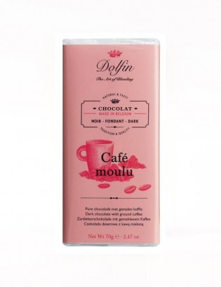 Dolfin - Tablette de chocolat noir Café moulu