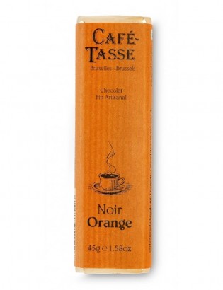 Café Tasse -  Barre de chocolat Noir orange