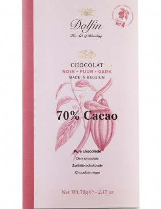 Dolfin - Tablette de chocolat noir 70% cacao