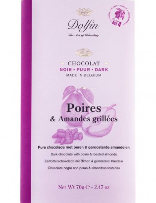 Dolfin - Tablette de chocolat noir Poires...