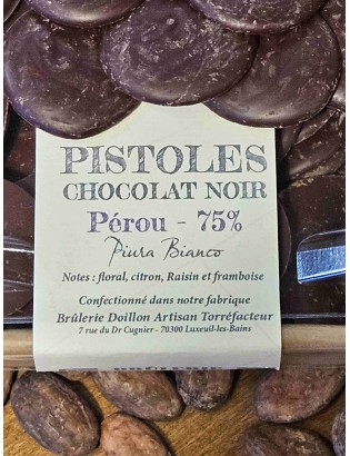 Pistoles Pérou Chocolat Noir 75% Bean to...