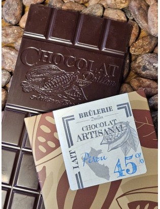 Tablette Pérou Chocolat Lait 45% Bean to Bar