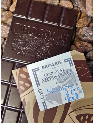 Tablette Nicaragua Chocolat Lait 45% Bean...