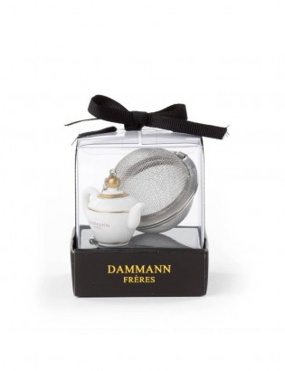 Boule à thé tamis "théière Dammann Frères"